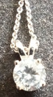 Zirconia Pendant 2 1/2" Extentsion 15" Silver-Tone Necklace with Cubic