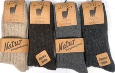 1- Paar Dünn Alpaka Socken He- Da.Wollsocken 40%Alpaka 45%Wolle.und...(3095)