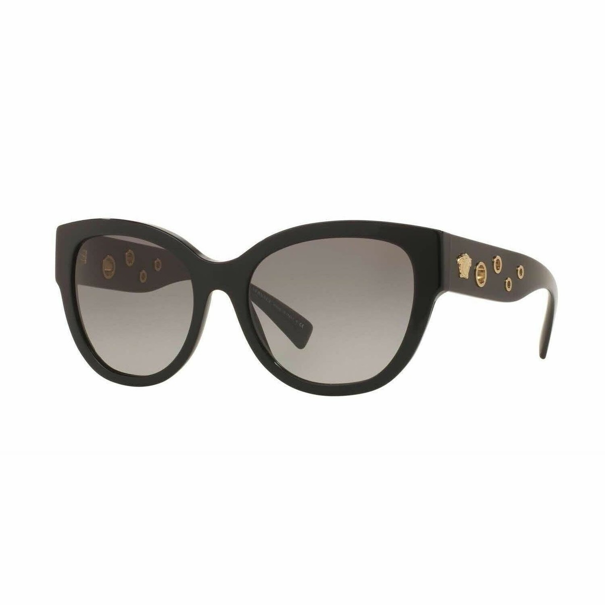 Versace Black Sunglasses with Gold Logo Temples MEDUSA DECO OVAL GOLD BLACK 2264100287 VERSACE main image 2