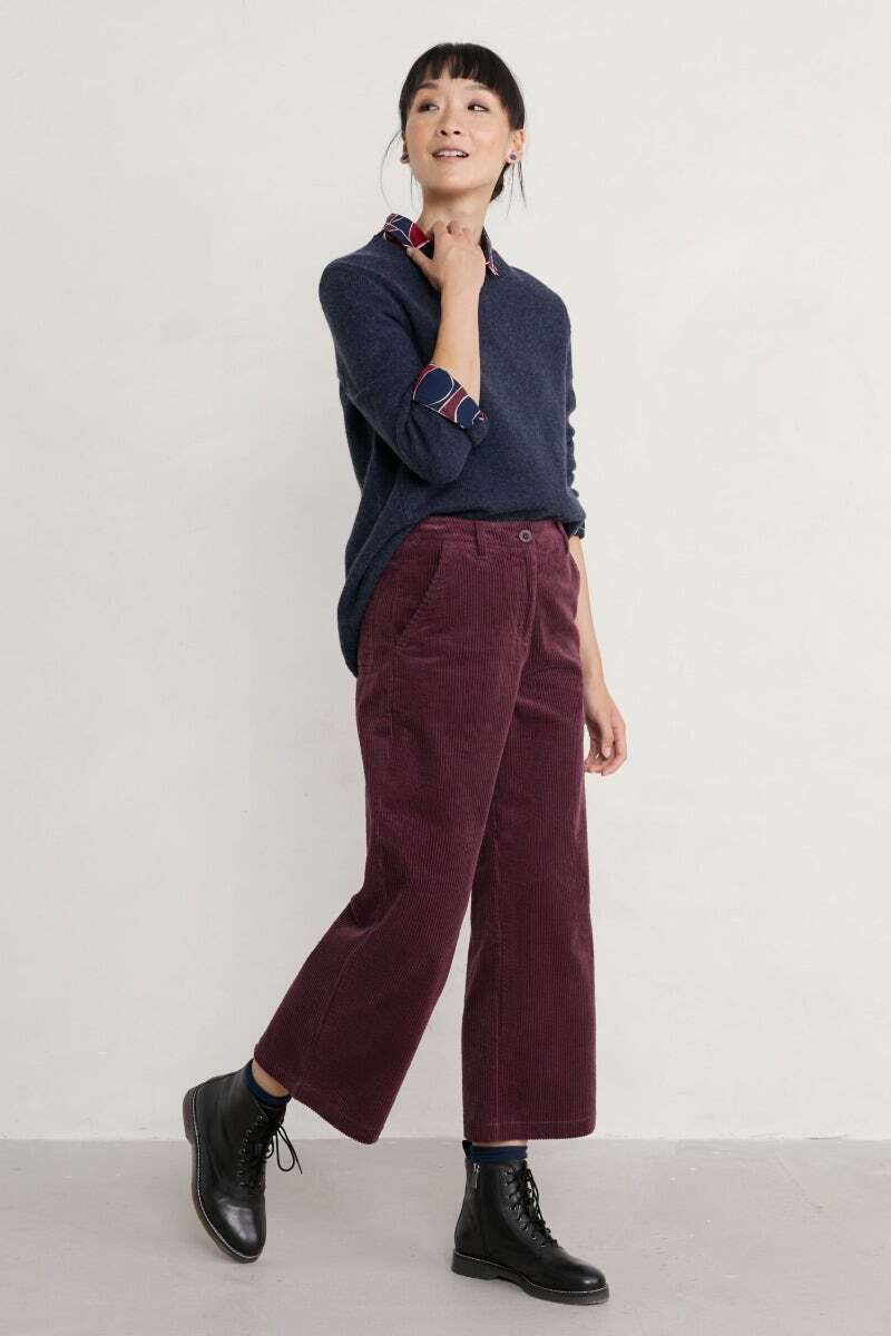 Seasalt Women's Trousers purple Asphodel Cord Trousers Tall Rich