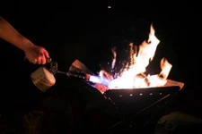 SNOW PEAK JAPAN FOLDING TORCH (GT-120) FOR CHARCOAL & CAMPFIRES - BRAND NEW