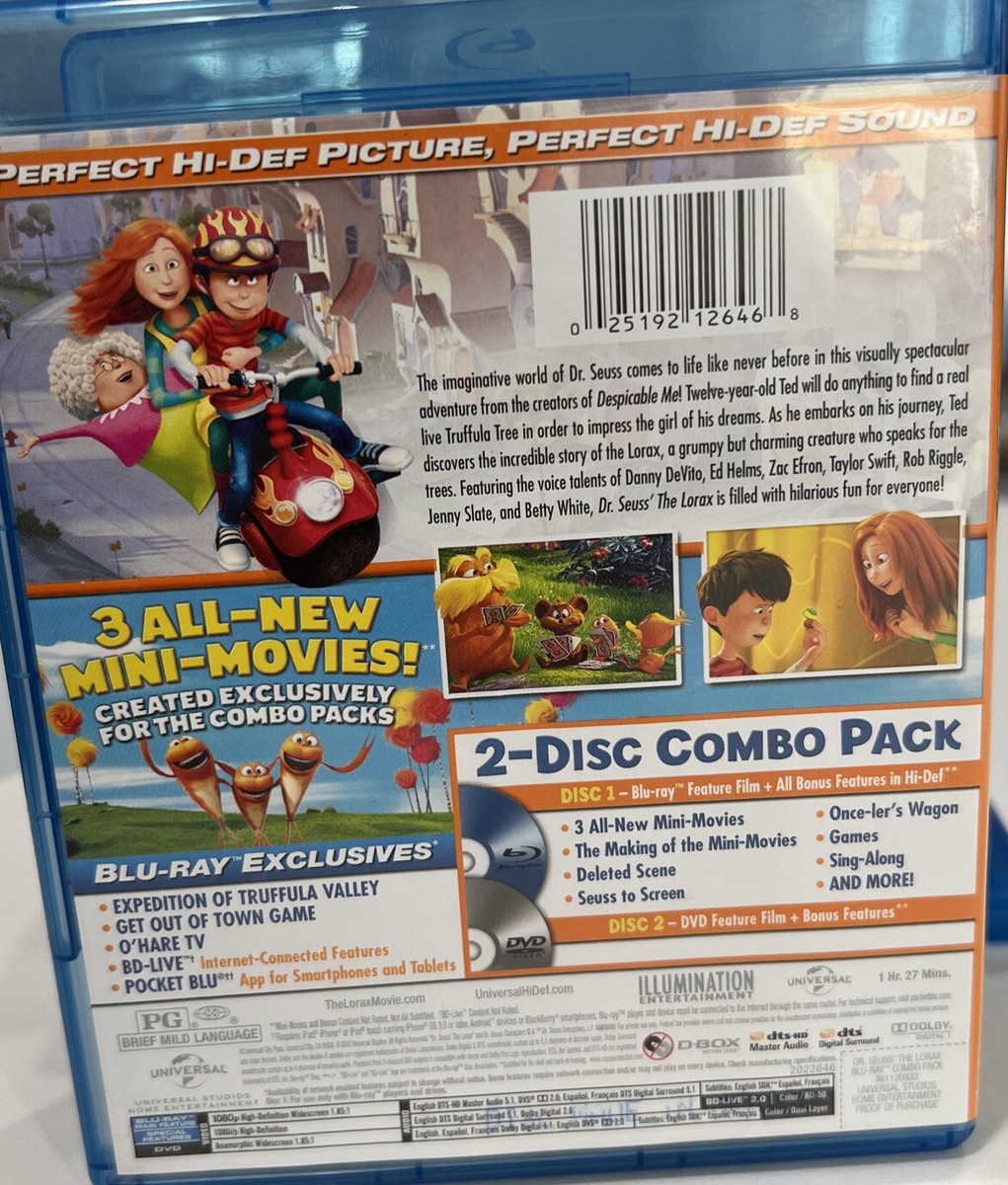 Dr Seuss the Lorax blue ray + dvd | eBay