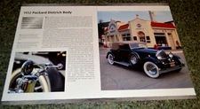 1932 PACKARD DIETRICH BODY INFO SPEC SHEET PHOTO FEATURE PRINT L HEAD V12