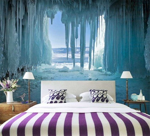 Ice Lake Baikal Grotto Cave Full Wall Mural Photo Wallpaper Print Home 3D Decal - Picture 4 of 8