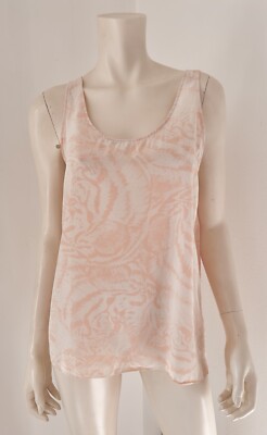 ZIMMERMANN Cami Top Animal Leopard Tiger Pink Zebra Silk Blouse Size 1 S M