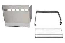 Battery Cover Kit Chrome Slotted fits Harley Davidson 42-0547