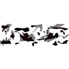 8,55&euro;/m&sup2; Camouflage Autofolie 6m x152cm Luftkan&auml;le Schwarz W Grau #1401