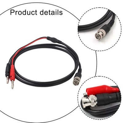 BNC Male to Dual Q9 Signal Test Cable with Strong Clamping for Oscilloscope Use