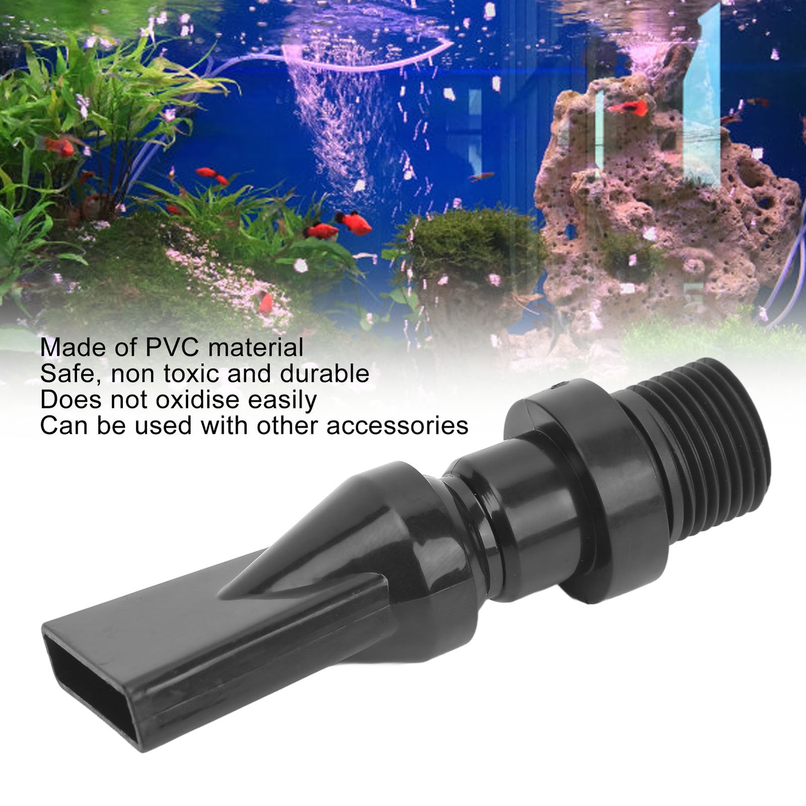 Aquarium Pump Duckbill Nozzle Universal Adjustment Oxygenating Function Fish Yuw
