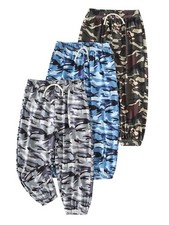 3 Pack Boy's Camouflage Track Sweat Pants Joggers 9-10Y