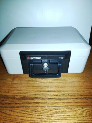 Sentry 1100 Safe Fire Proof Safe with Key Portable Lock Box 1 key