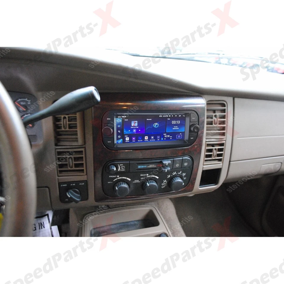 For 2001 2002 2003 Dodge Durango Android 14 CarPlay Car Stereo Radio GPS SWC RDS Foto 4 de 4