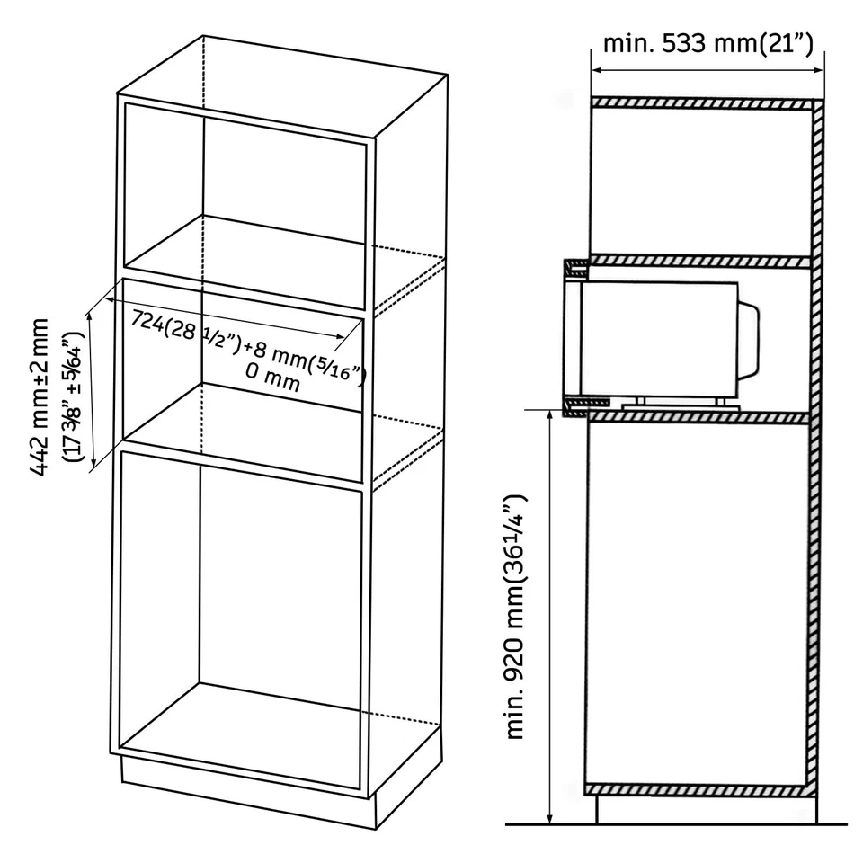 Panasonic NNTK932SS Kit de moldura de microondas de acero inoxidable de 30 pulgadas Foto 3 de 4