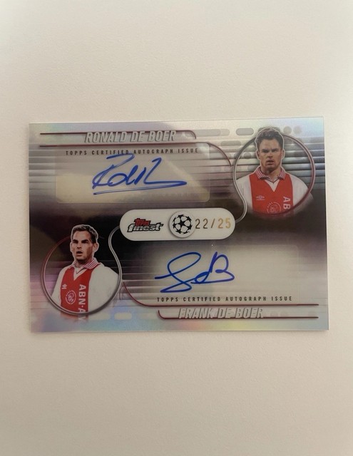 Topps Finest 2025/26 Ronald & Frank De Boer Dual Bloodline Auto /25 Ajax 22/25