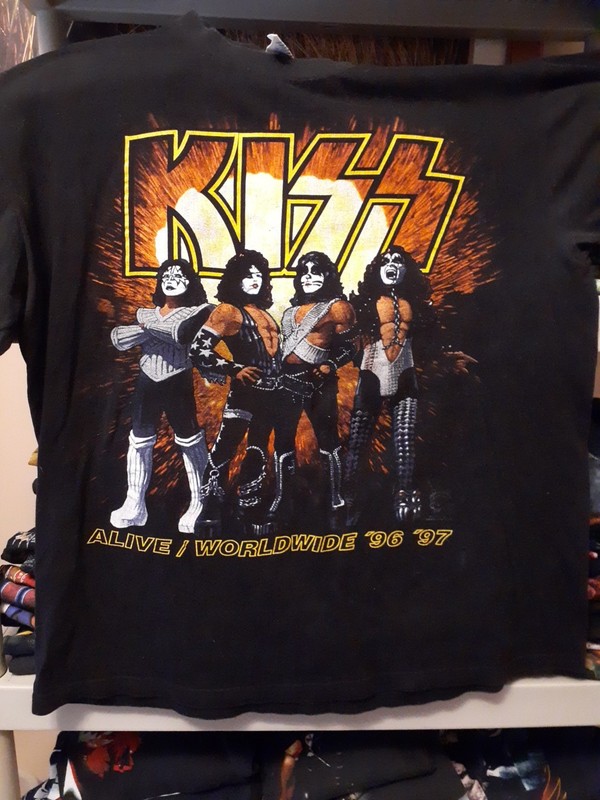 Vintage KISS Alive World Wide T Shirt 1996-1997 Chicago IL. Size Extra Large  