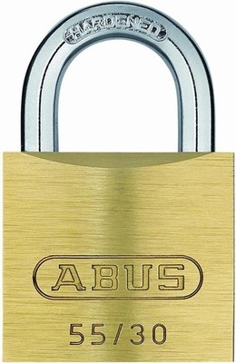 ABUS 55/30 Brass Padlock 30mm Heavy Duty Lock w/ 2 Keys Gym Locker OEM