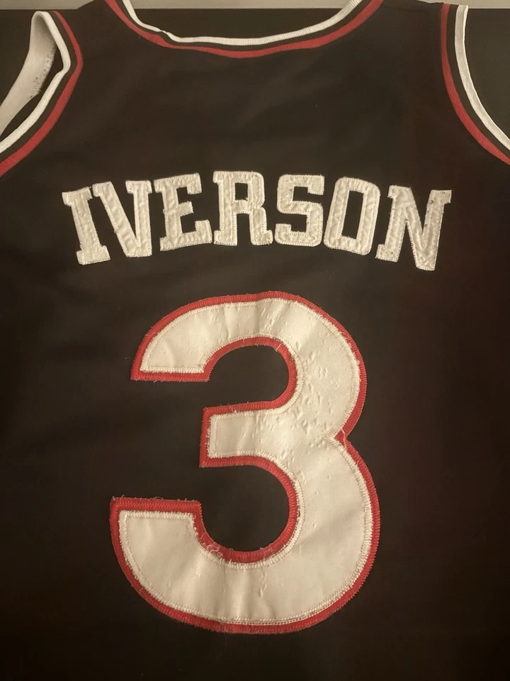 Camiseta Mitchell & Ness Allen Iverson Sixers madera dura clásica negra 2xl  Foto 2 de 2