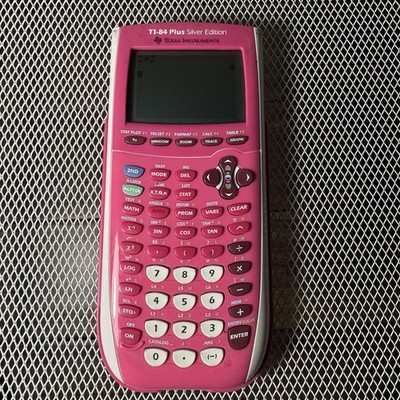Texas Instruments Ti-84 Plus Silver Edition Pink Graphing Calculator w/Cover