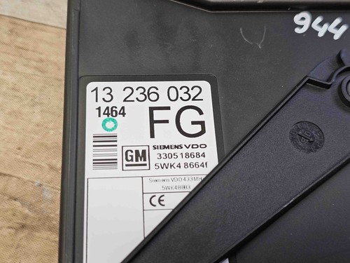 OPEL MERIVA Komfortsteuergerät 13236032 1.40 Petrol 66kw 2006 23568211