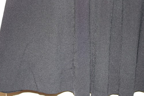 Gonna svasata vintage Notations nera in nylon rayon lunghezza media vita elastica taglia LG - Foto 4 di 5