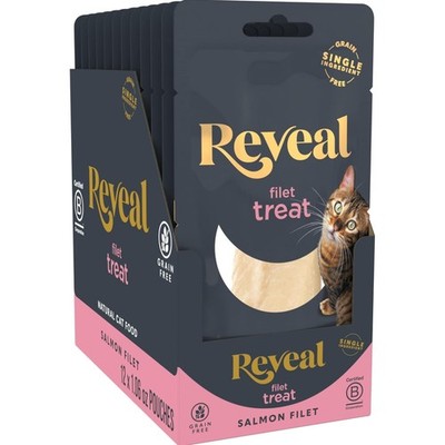 Reveal Natural Cat Treats Single Ingredient Whole Salmon Loin 12 Count