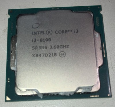Intel Core i3-8100 SR3N5 3.60GHz Processor TESTED