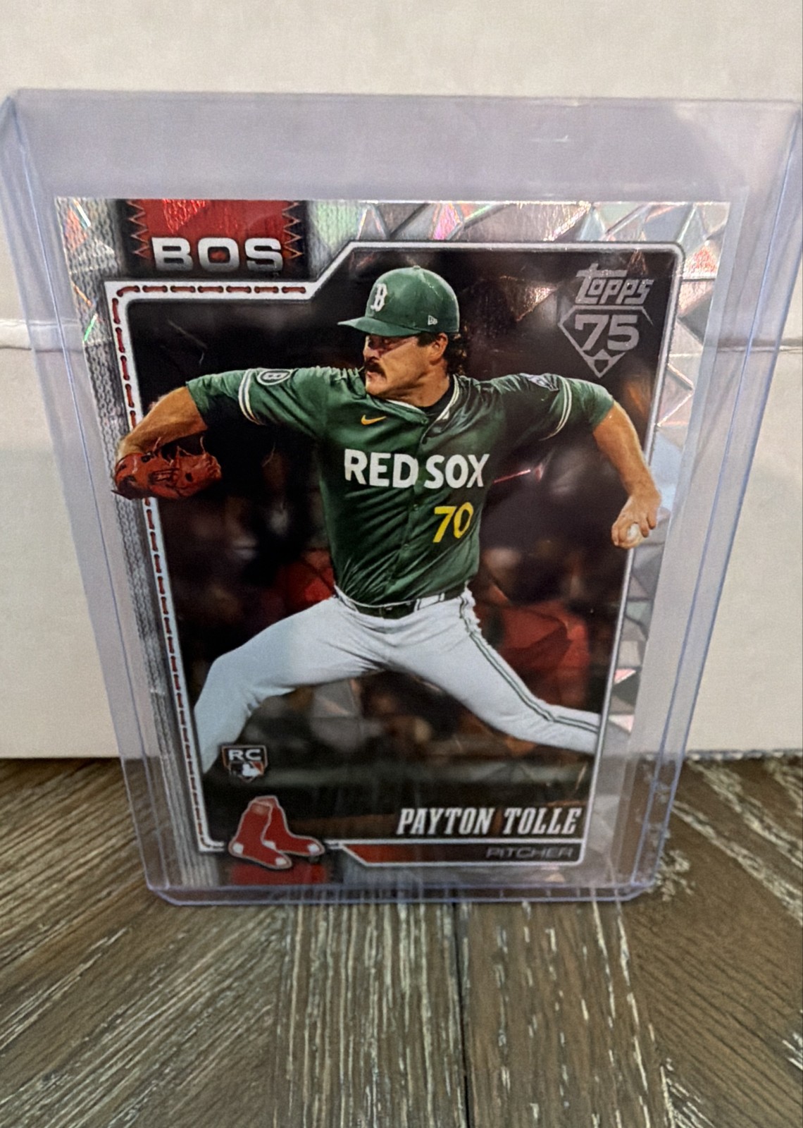 2026 Topps Series 1 - Payton Tolle #15 Silver Crackle Foil (RC)