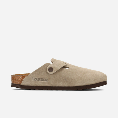 Birkenstock Boston Suede Leather Narrow Taupe 60463 Unisex Size | eBay