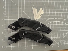 2x KOBALT 607963 SpeedRelease Press/Flip Black Nylon Handle Utility Cutter Knife