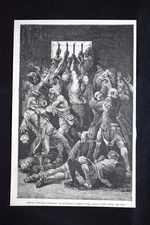 Effetti dell'aria confinata sui prigionieri inglesi 1750 Incisione del 1882