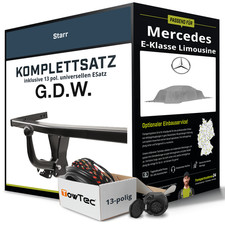 Für MERCEDES E-Klasse Limousine W214 Anhängerkupplung starr +eSatz 13pol uni 23-