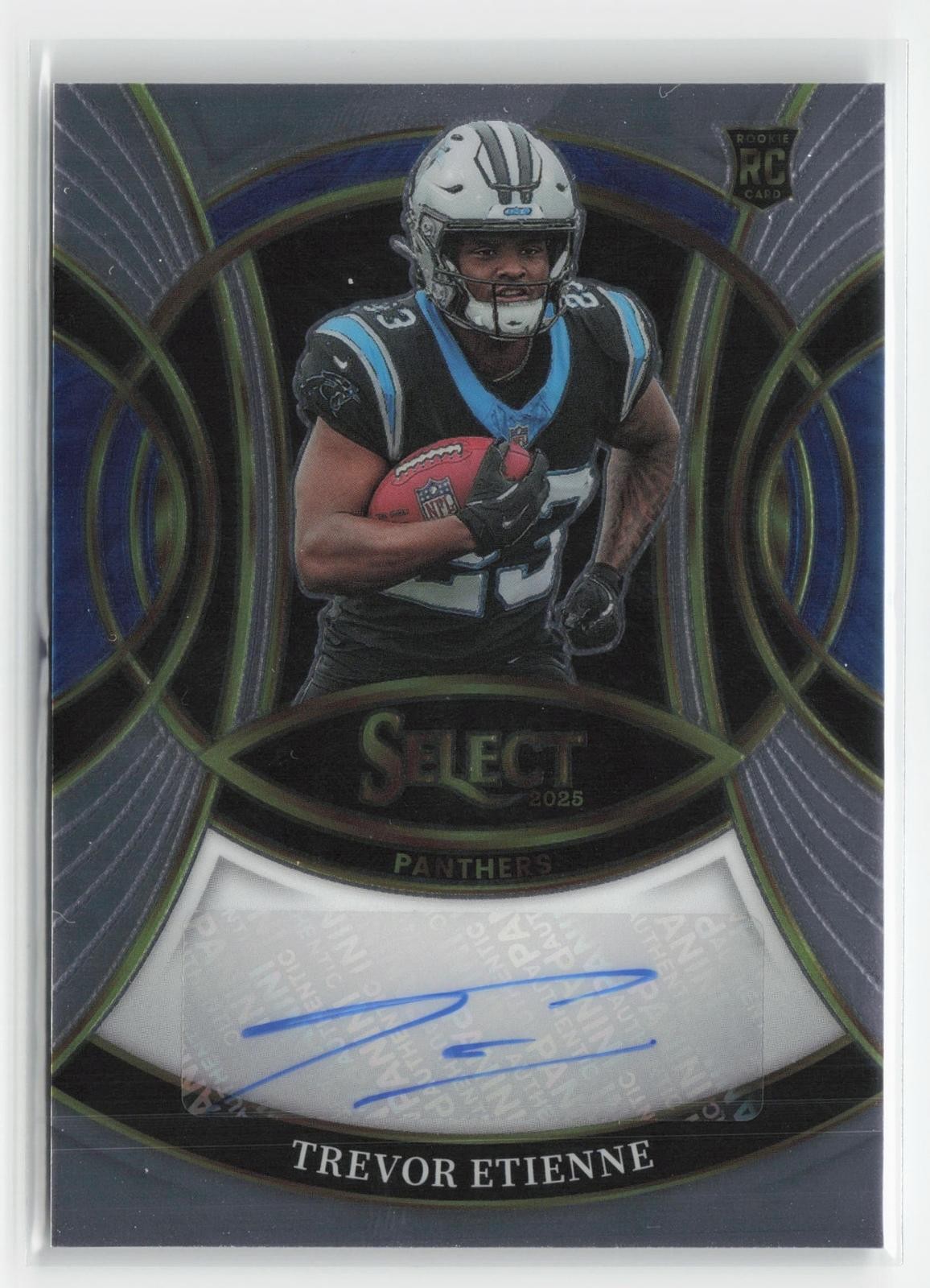 Trevor Etienne 2025 Panini Select Rookie Signatures RC Auto A8