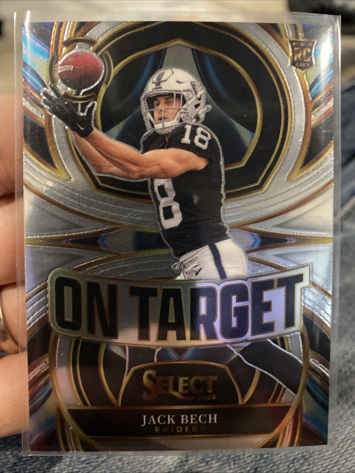 2025 Panini Select On Target #14 Jack Bech RC Rookie Vegas Raiders Mint 🔥🏈💎