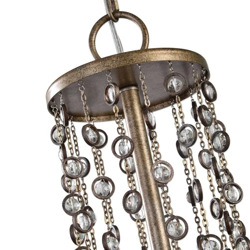 Uttermost Valka 19"W Silver Swedish iron 6-Light Chandelier - Picture 5 of 8