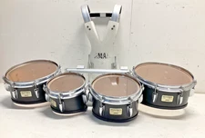 Yamaha Field Corps Tenors Drums Quads Toms 8 10 12 13 + Harness Black