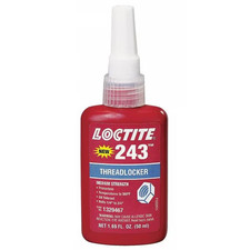 LOCTITE Primerless Medium-Strength Threadlocker 243, Blue, Oil Tolerant, 50ml
