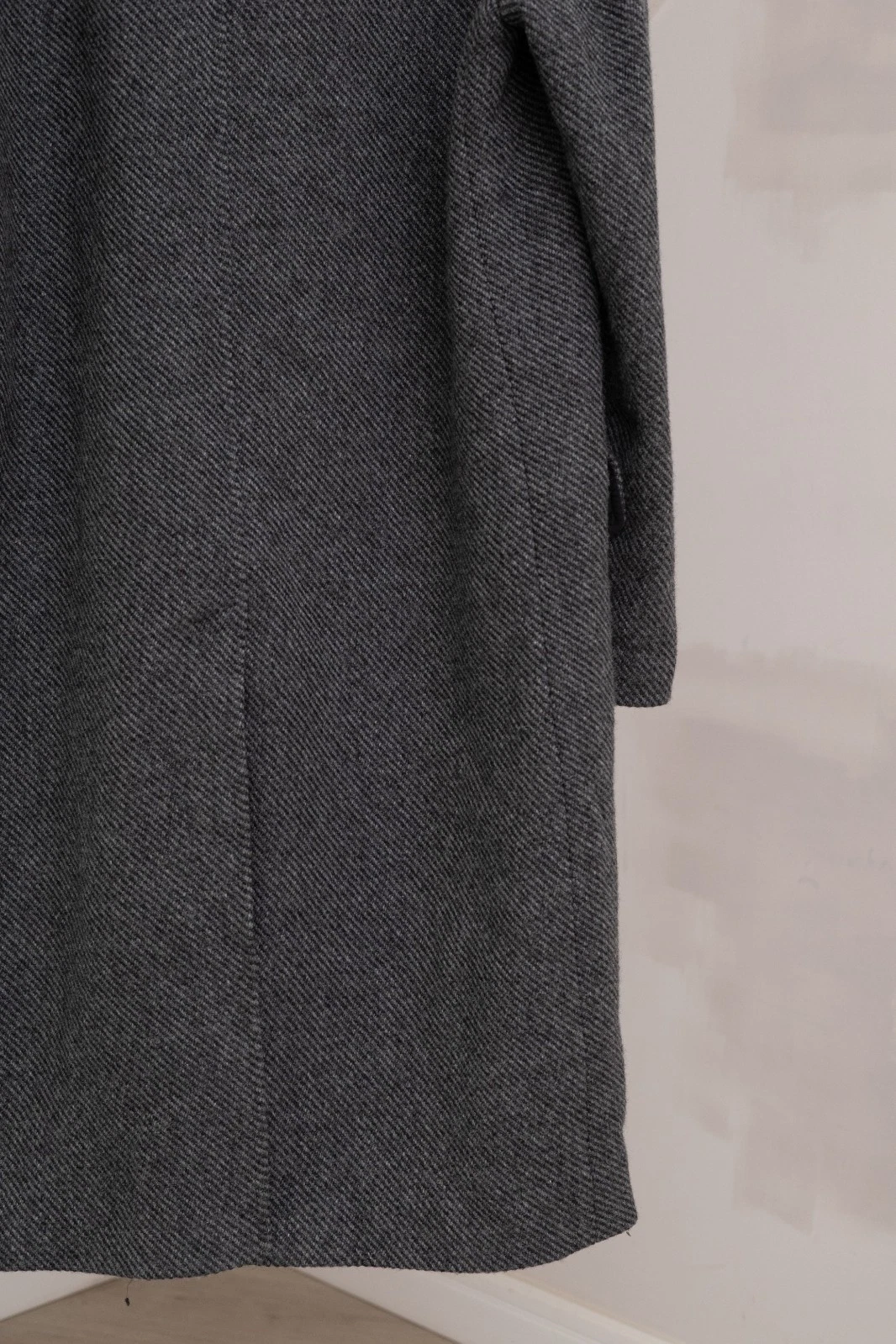 Aspesi Men's Grey Wool Solid Heavy Over Coat Size XL Made in Italy image 9