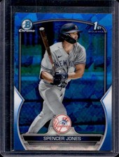 2023 Bowman Sapphire Spencer Jones Chrome 1st Prospect #BCP-139 Yankees