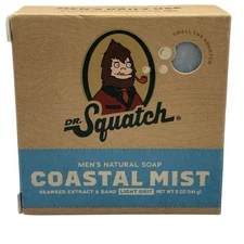 Dr. Squatch Coastal Mist Soap Light Grit 5oz Seaweed Extract And Sand Men’s