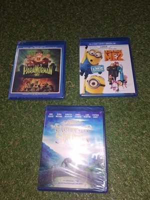 Lot Of 3 Blu-rays Despicable Me 2, ParaNorman, The Enchanted Stallion Sealed