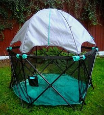 Infant Pop  N Play Ultimate Playard Full Coverage Canopy Indoor/Outdoor Portable