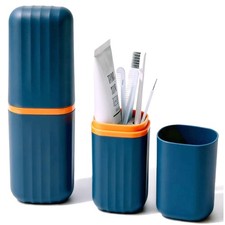 Toothbrush Travel Case, 2-in-1 Dustproof Travel Toothbrush Holder with Mouthw...