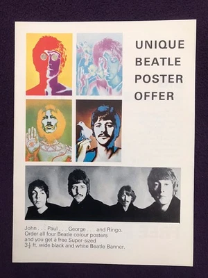 LEAFLET for RICHARD AVEDON PSYCHEDELIC POSTERS from BEATLES BOOK MONTHLY no.56 - Image 1 of 3