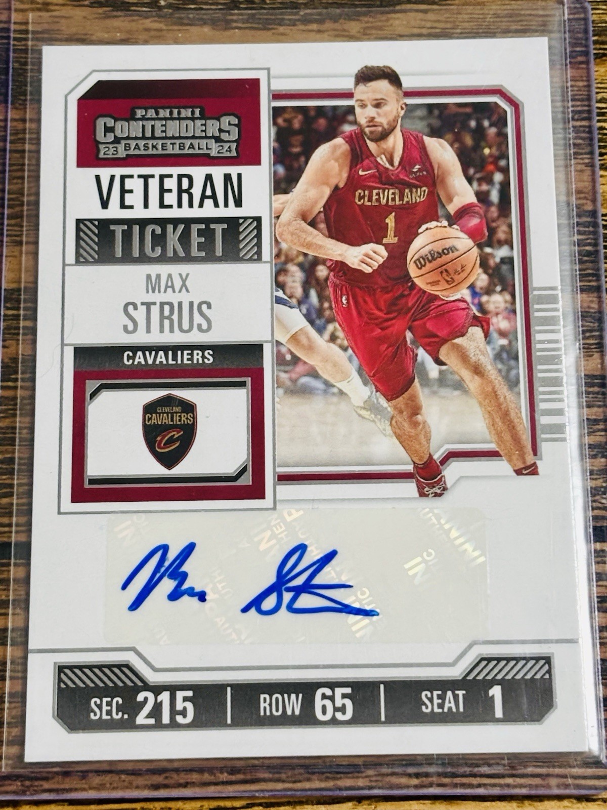 2023 Contenders Max Strus Vetern Ticket Auto #VTR-MSH Cleveland Cavaliers