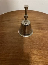 Vintage Silver Plated Butler Dinner Service Bell/Table Bell With Ornate Clapper