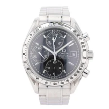 Omega Speedmaster Date Black Dial Automatic Stainless Steel Men's Wristwatch
