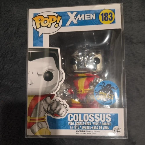 Funko Pop! X-Men Colossus #183 (Metallic/Chrome) Comikaze Exclusive w/ Protector