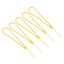18.5cm Silicone Wrist Strap Lanyards, 5 Pcs Short Lanyard, Yellow Style 2