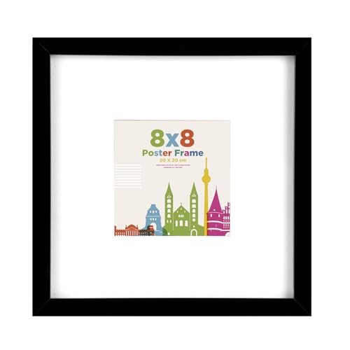 8x8 Picture Frame with 4x4 Mount, Wooden 20  Assorted colors , sizes 