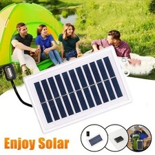 Portable Solar Panel Charger USB Output 5V 2W Mobile Phone Power Camping UK